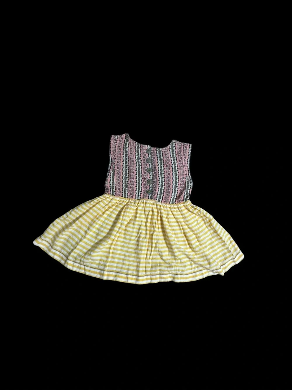 Matilda Jane Pink Patterned Bodice with Yellow Striped bottom